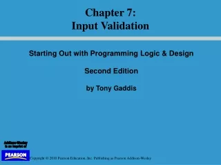 Starting Out with Programming Logic &amp; Design   Second Edition by Tony Gaddis