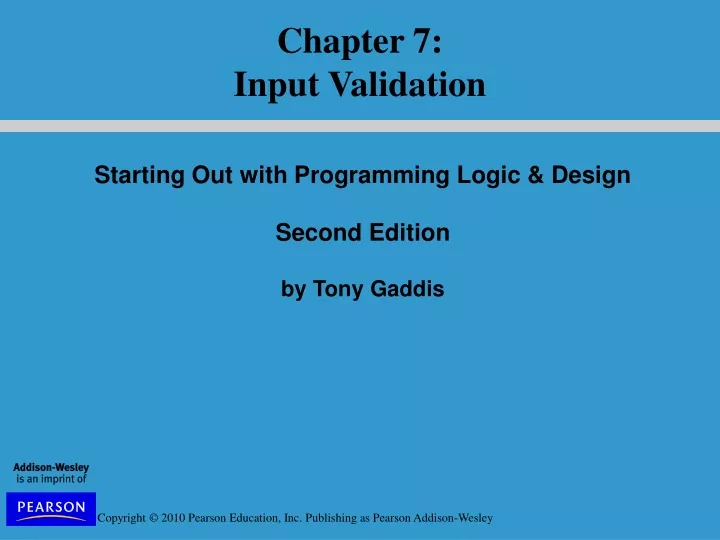 chapter 7 input validation