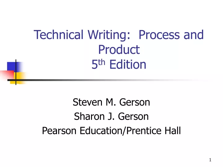 technical writing process and product 5 th edition