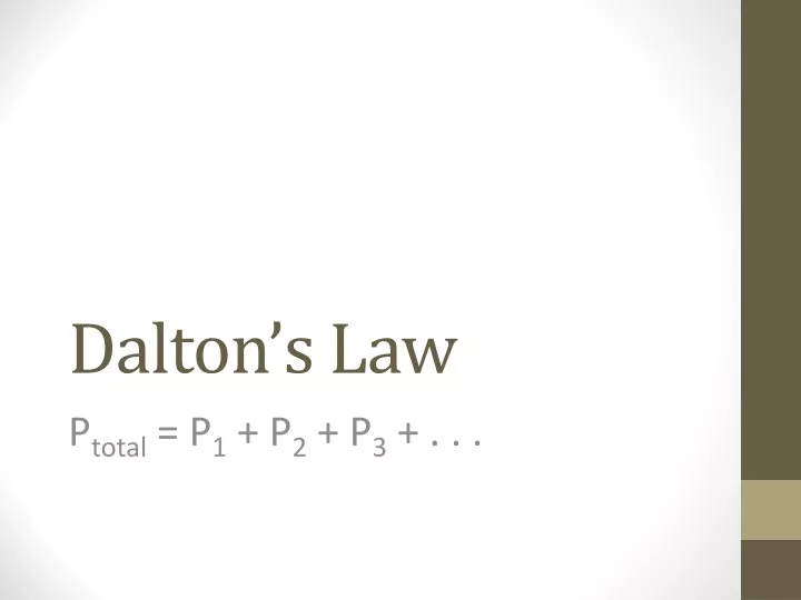 dalton s law