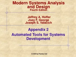 Appendix 2 Automated Tools for Systems Development