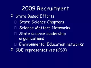 2009 Recruitment