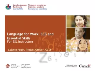 Language  for Work: CLB and Essential Skills