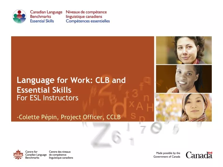 language for work clb and essential skills