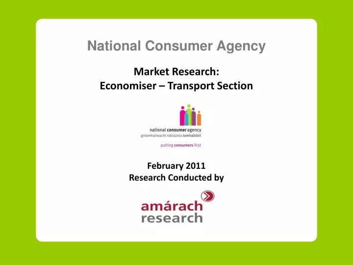 national consumer agency market research
