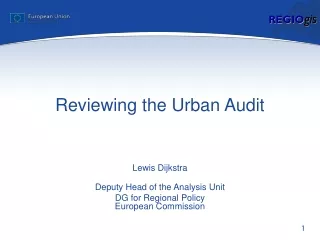 Reviewing the Urban Audit