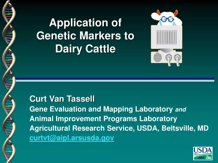 application of genetic markers to dairy cattle