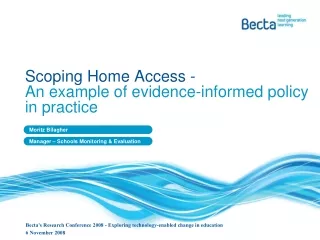 Scoping Home Access - An example of evidence-informed policy in practice