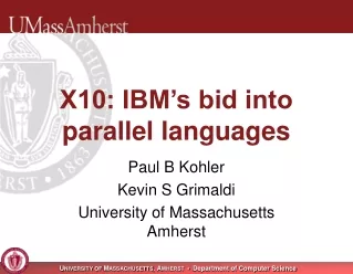 X10: IBM’s bid into parallel languages