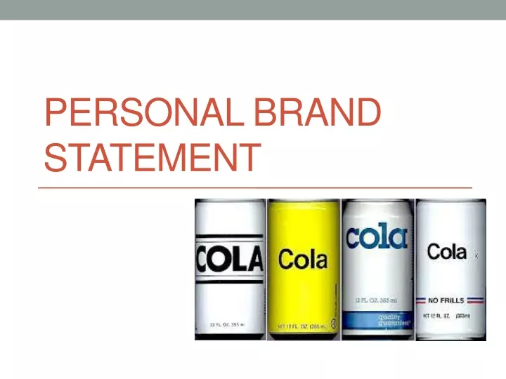 personal brand statement