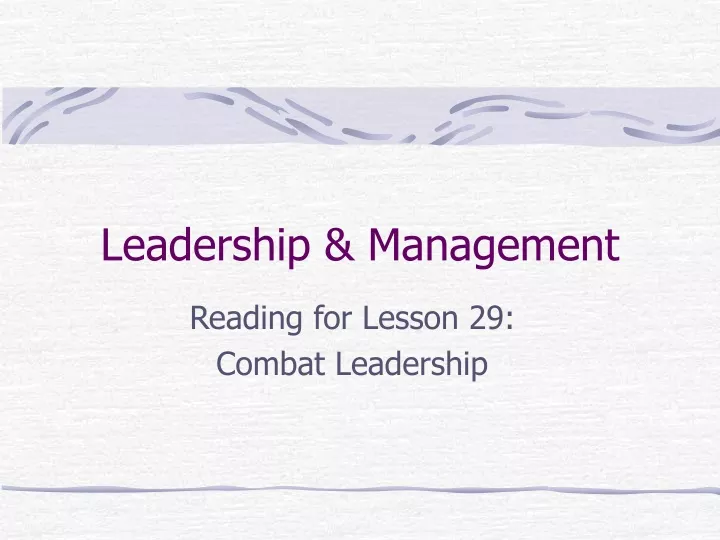 leadership management