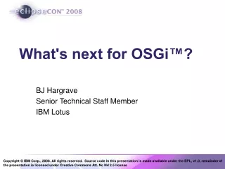 What's next for OSGi™?