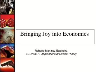 Bringing Joy into Economics