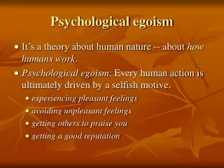 Psychological egoism