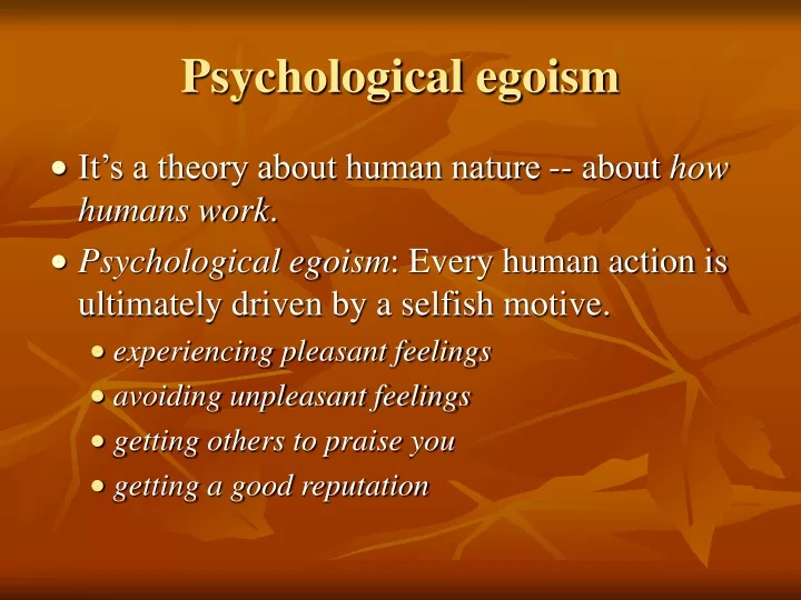 psychological egoism