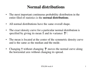 Normal distributions