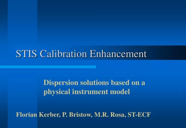 stis calibration enhancement