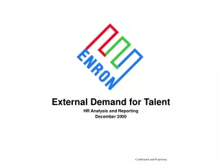 External Demand for Talent HR Analysis and Reporting December 2000