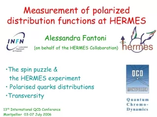 Measurement of polarized distribution functions at HERMES