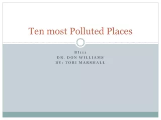 Ten most Polluted Places