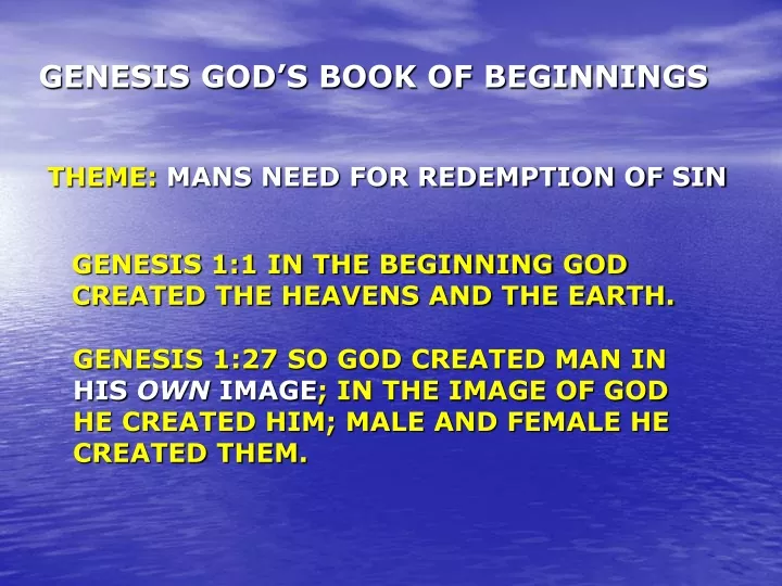 genesis god s book of beginnings