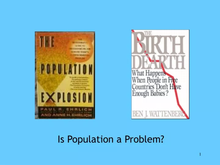 is population a problem