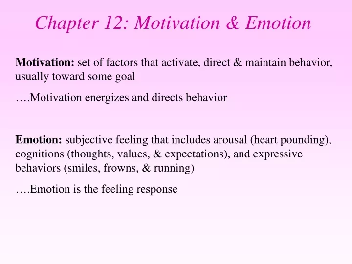 chapter 12 motivation emotion