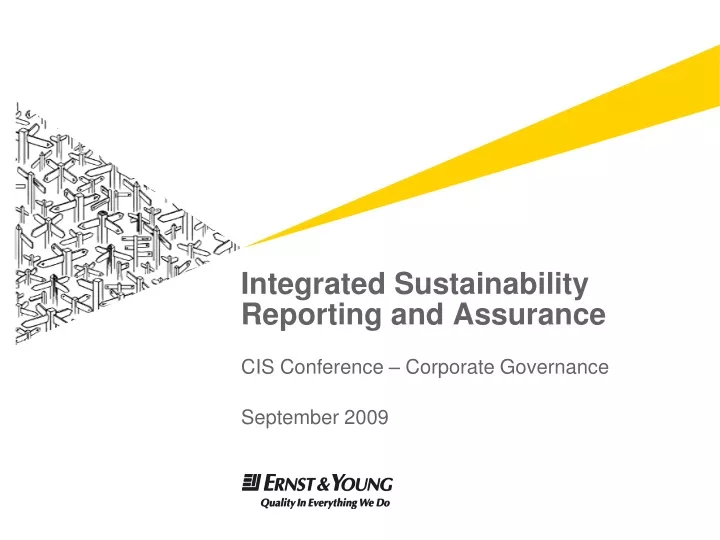integrated sustainability reporting and assurance
