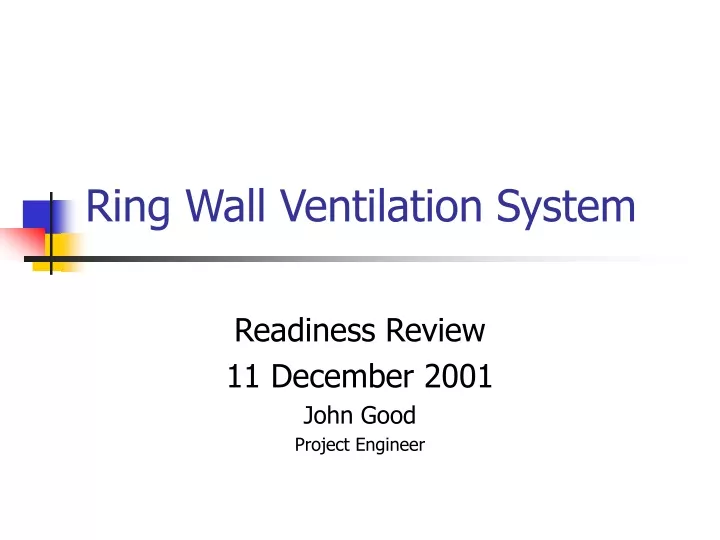 ring wall ventilation system