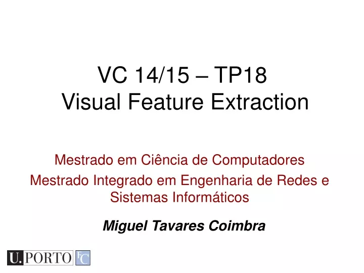 vc 14 15 tp18 visual feature extraction