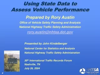 Using State Data to  Assess Vehicle Performance