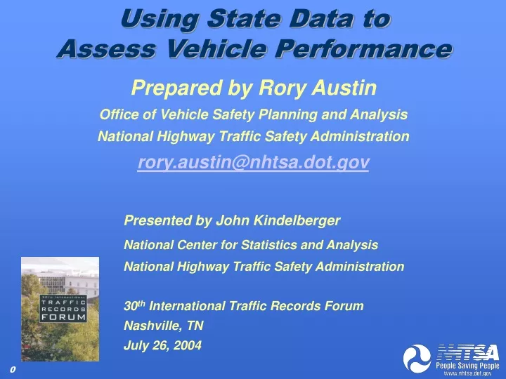 using state data to assess vehicle performance