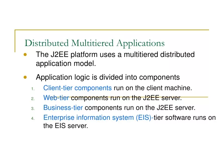 distributed multitiered applications