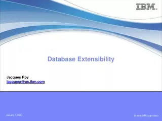 Database Extensibility
