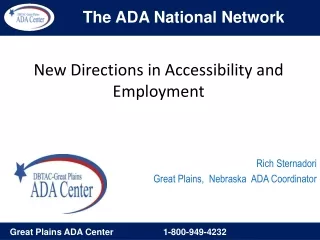 New Directions in Accessibility and Employment