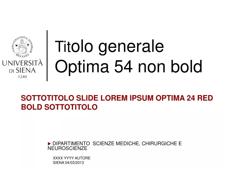 tit olo generale optima 54 non bold