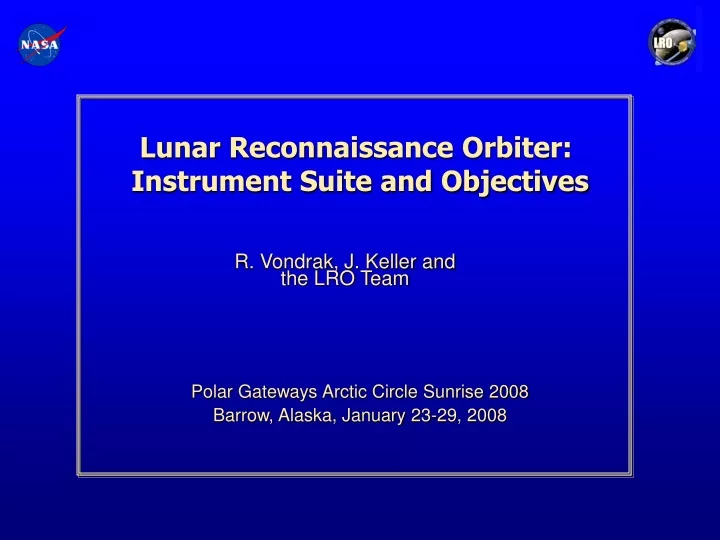 lunar reconnaissance orbiter instrument suite