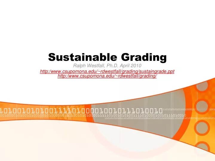 sustainable grading