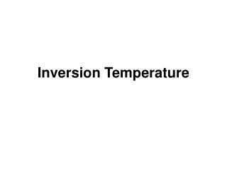 Inversion Temperature