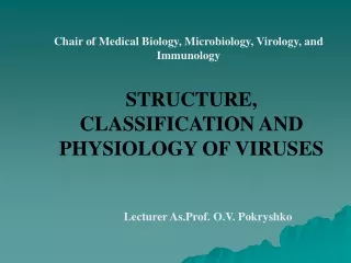 C hair  of  Medical Biology, M icrobiology,  V irology,  and I mmunology