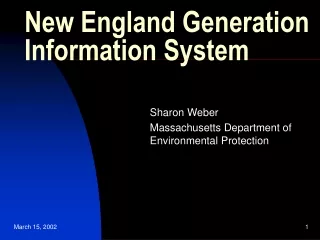 New England Generation Information System