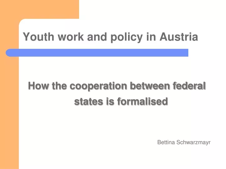 youth work and policy in austria