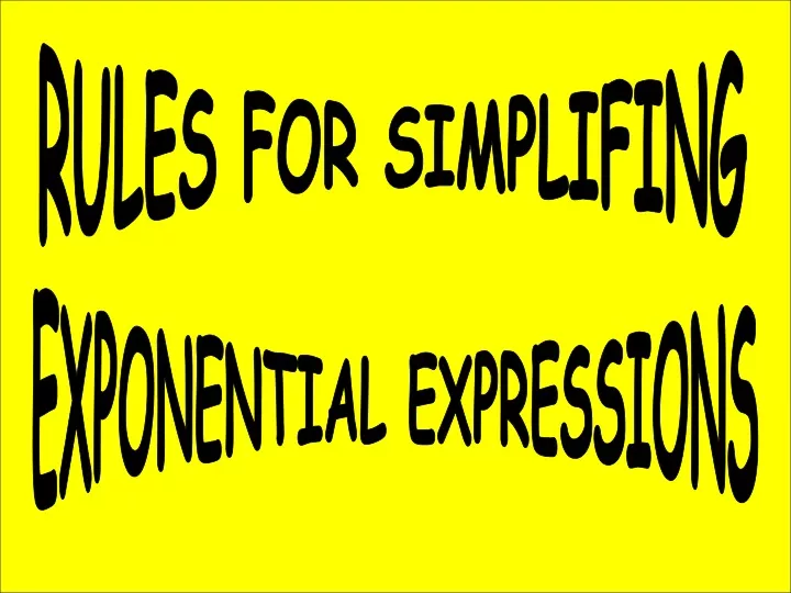 rules for simplifing