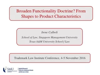 Trademark Law Institute Conference, 4-5 November 2016