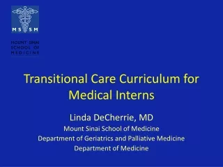 Transitional Care Curriculum for Medical Interns