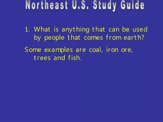 Northeast U.S. Study Guide