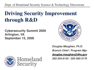 Driving Security Improvement through R&amp;D