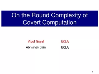 On the Round Complexity of Covert Computation