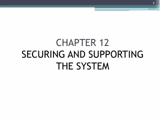 CHAPTER 12 SECURING AND SUPPORTING THE SYSTEM