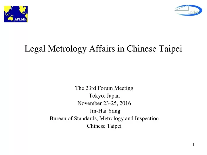 legal metrology affairs in chinese taipei